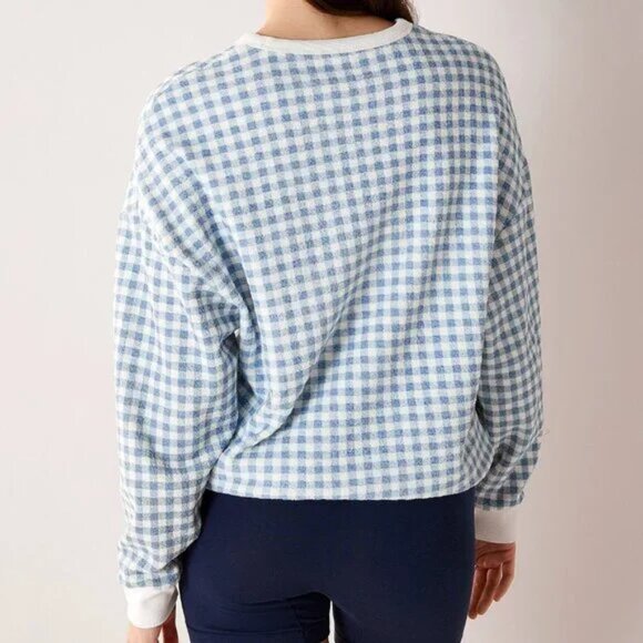 Fleece underside terry lounge cozy sweater 100% organic cotton - Picture 2 of 3